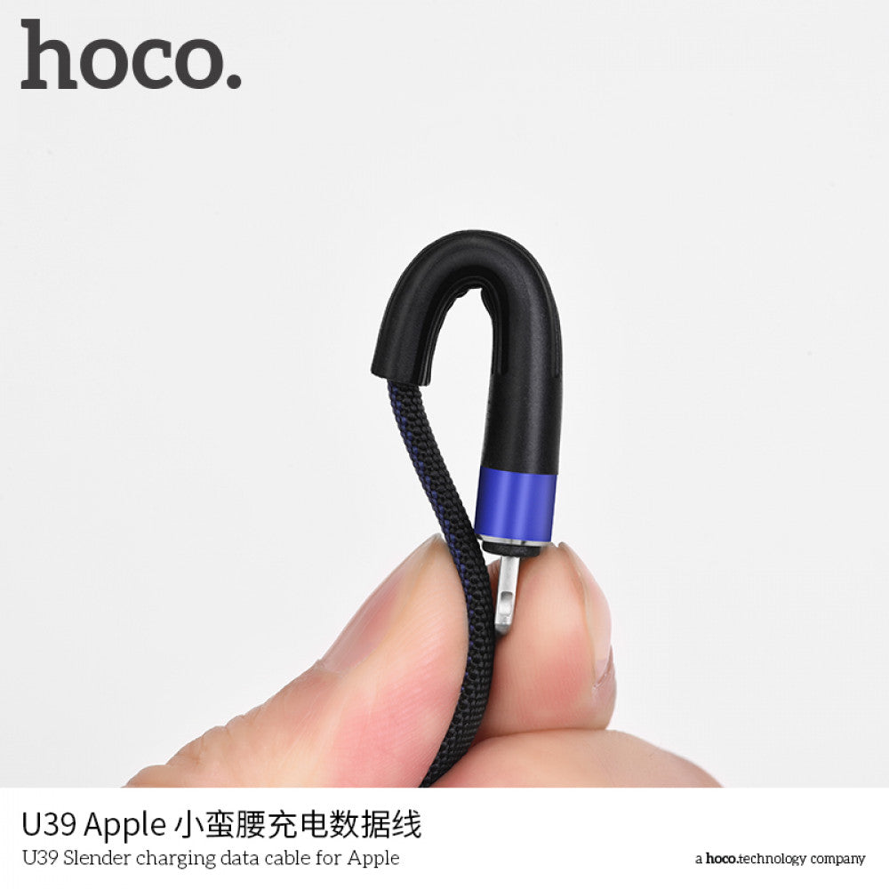 Кабель Lightning 2.4A (1.2m) — Hoco U39 — Black & Gold