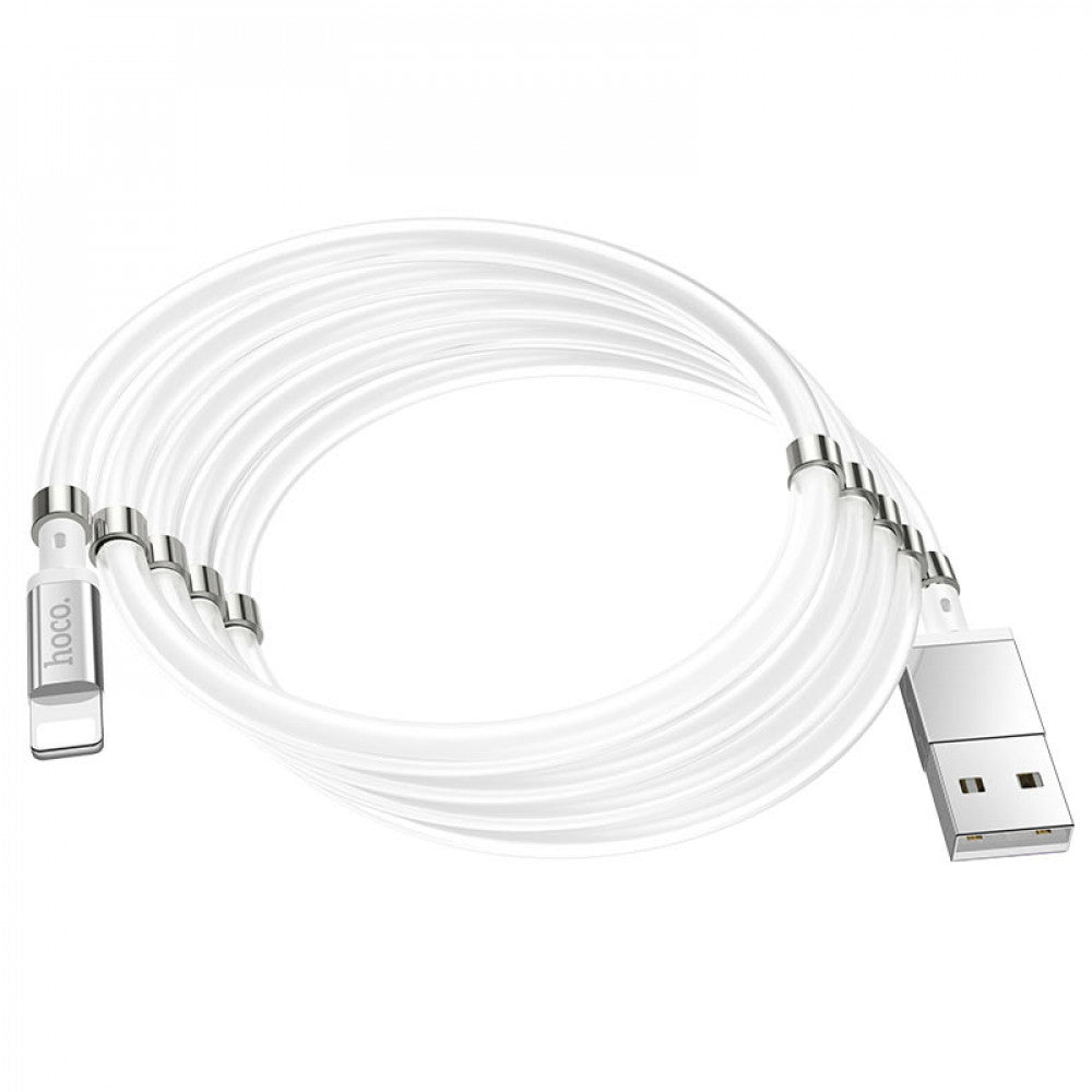 Кабель Lightning 2.4A (1m) — Hoco U91 Magnetic — White