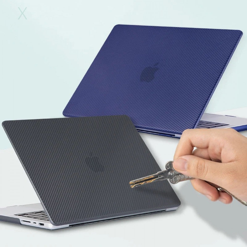 Carbon Fiber Case — MacBook Pro 13.3"A1706 ; A1708 ; A1989 ; A2159 ; A2289 ; A2251 ; A2338) M2 A2338 — Navy Blue