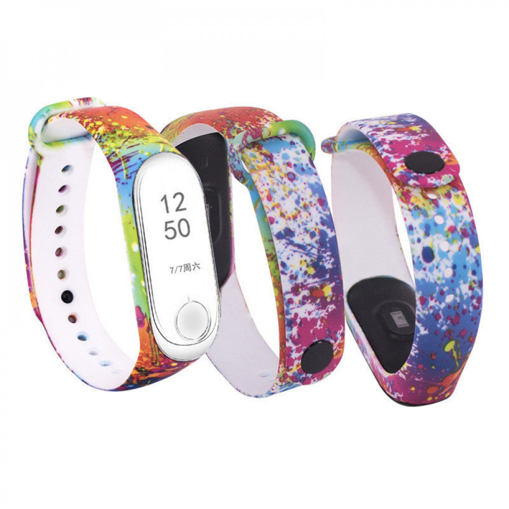 Ремінець Silicone Flowers Design — Xiaomi Mi Band 2