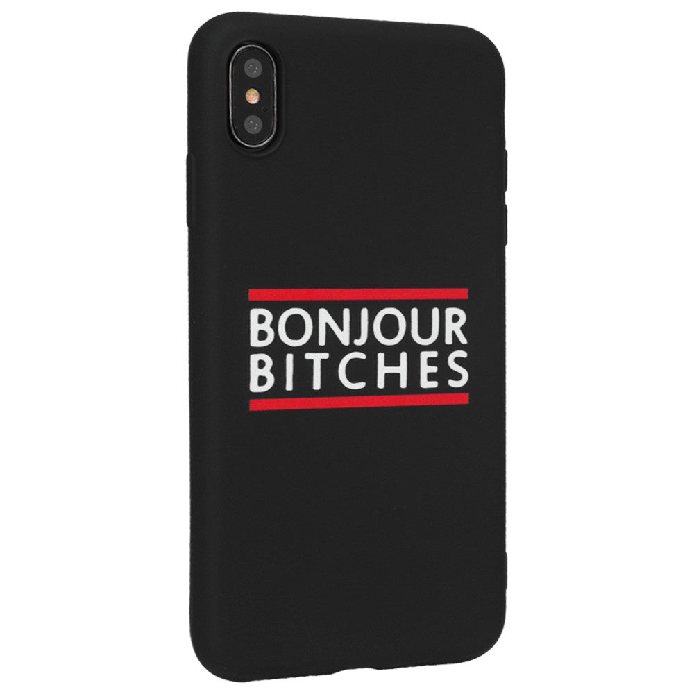 Bright Style Silicone Matte Case — iPhone X ; XS — Bonjour