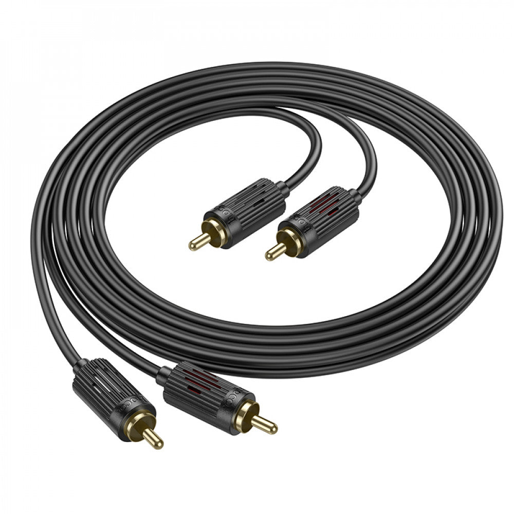 Cable 2 RCA To 2 RCA (1m) — Hoco UPA29 — Black