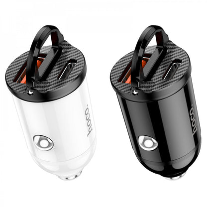 Car Charger | 30W | PD | QC3.0 — Hoco NZ2 — White