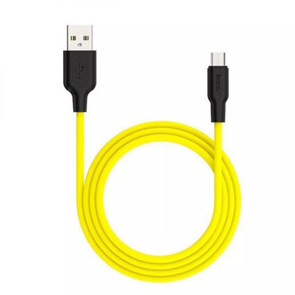 Кабель USB C 2.4A (1m) — Hoco X21 Plus Silicone — Black & blue