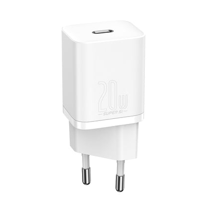 Home Charger | 20W | 1C — Baseus (CCSUP-B) Super Si Quick Charger — CCSUP-B02 White