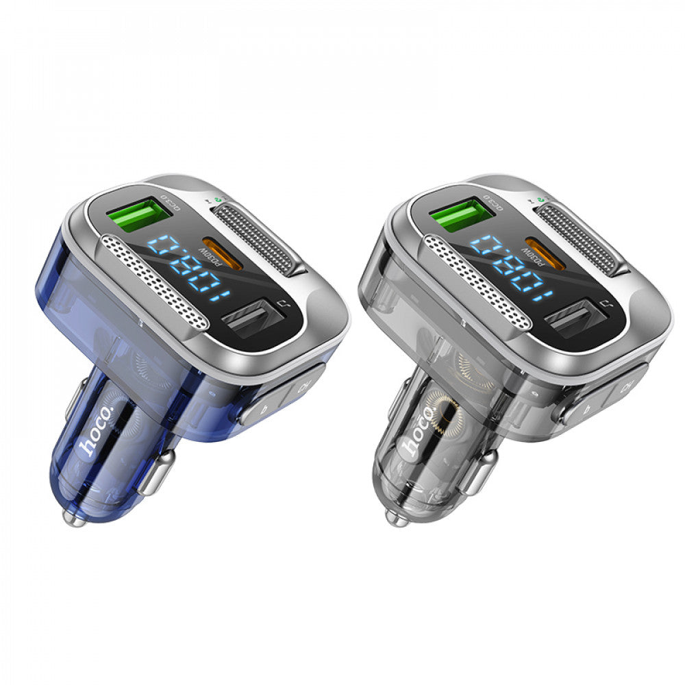 FM Transmitter — Hoco E75 Bravery PD30W+QC3.0 — dark blue