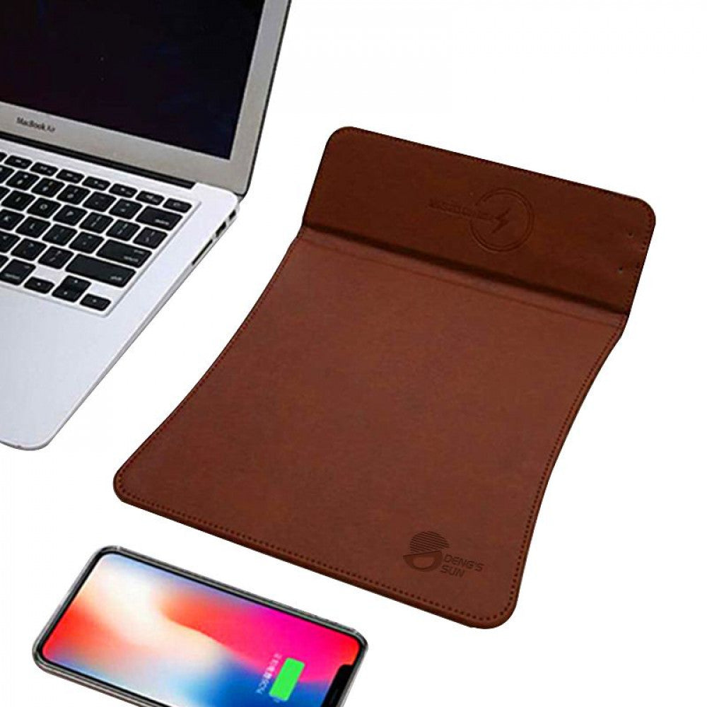 Килимок для миші — Wireless Charging Black ; Brown