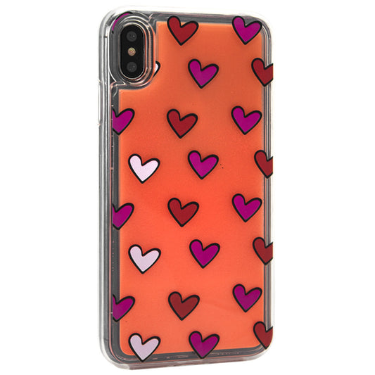 Liquid Glow Night With Print TPU Case — SamsungA20 2019 — Hearts