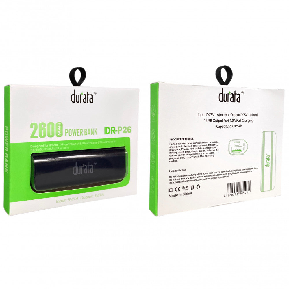 Power Bank 2600 mAh — Durata DR-P26