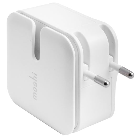 Home Charger | 2.1A | 2U | Lightning Cable (1m) — Apple Moshi White