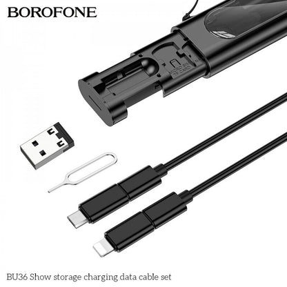 Multifunctional Charging Кабель Set 60W — Borofone BU36 — Black