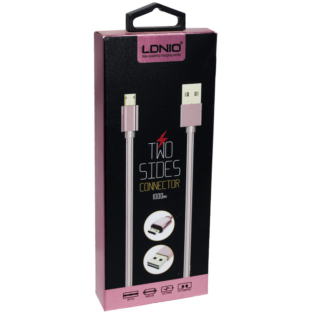 Кабель Micro 2.4A (1m) — Ldnio LS24 Pink