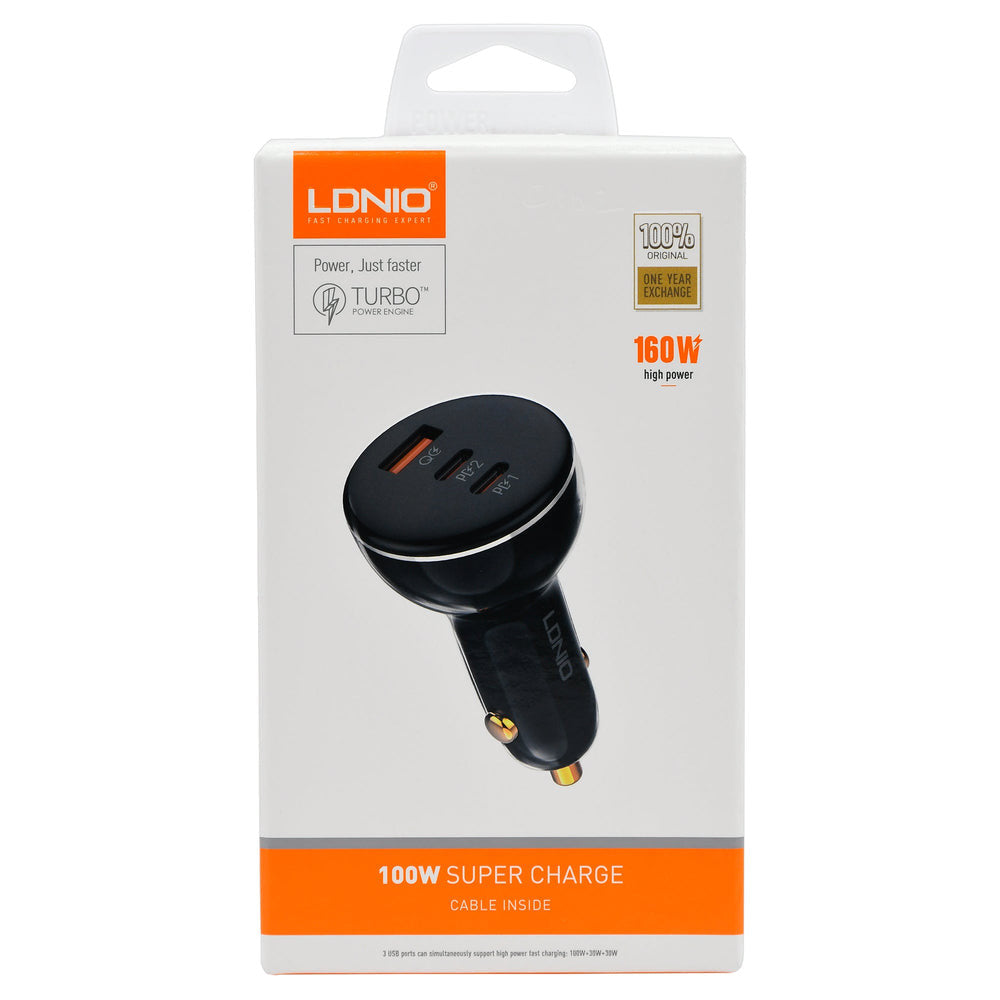 Car Charger | 160W | 2 PD | QC3.0 — Ldnio C102