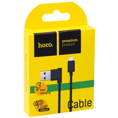 Кабель Micro 2A (1.2m) — Hoco UPM10 L-shape — Black