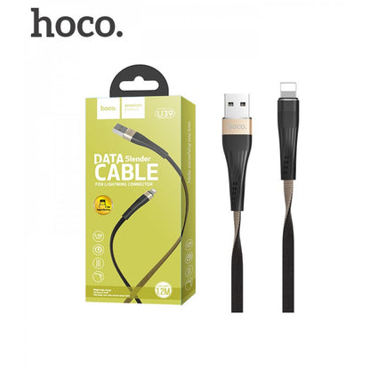 Кабель Lightning 2.4A (1.2m) — Hoco U39 — Black & Gold