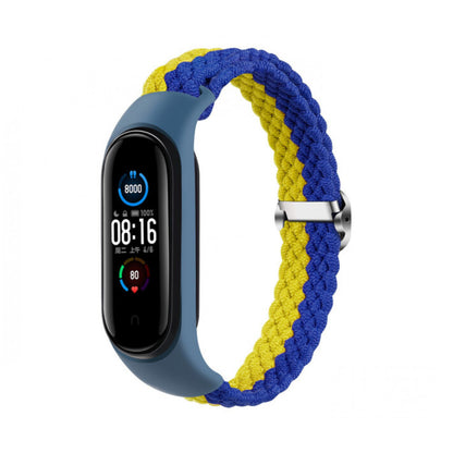 Ремінець Braided — Xiaomi Mi Band 5 | 6 | 7 — Blue & Yellow