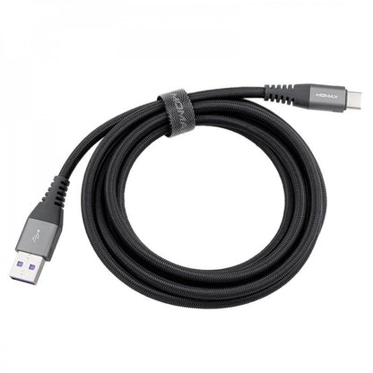 Кабель USB C 5A (2m) — Momax DA18E Space Gray