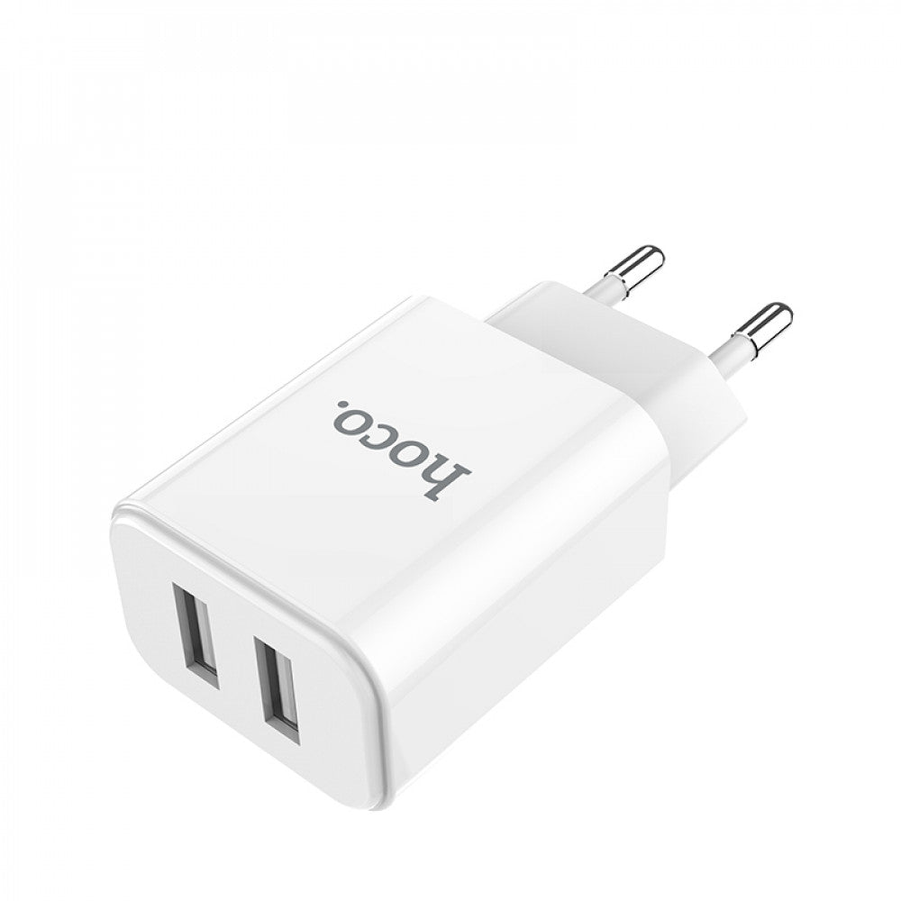 Home Charger | 2.1A | 2U — Hoco C62A White