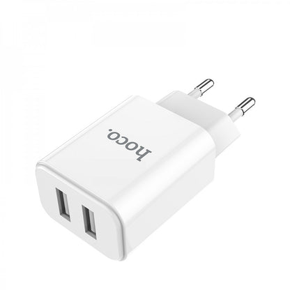 Home Charger | 2.1A | 2U — Hoco C62A White