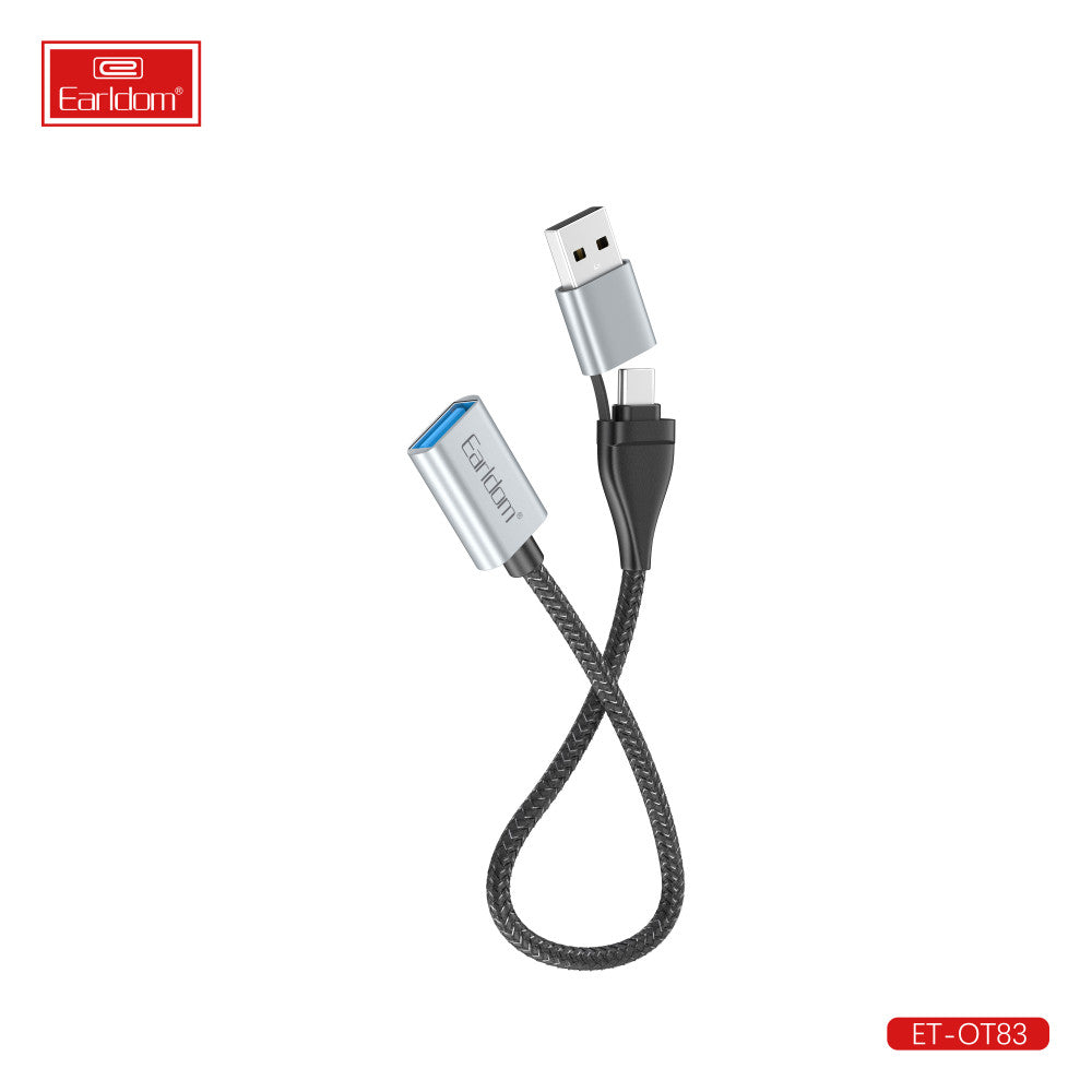 Adapter OTG USB C & USB A To USB3.0 — Earldom ET-OT83 2 in 1