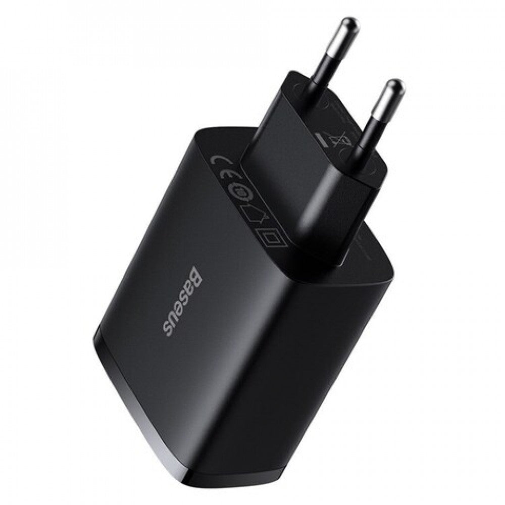 Home Charger | 17W | 3U — Baseus (CCXJ020) Compact Charger — CCXJ020101 Black