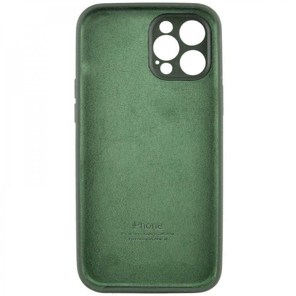 Original Silicone Case with protective camera — iPhone 12 Pro — Dark Green (48)