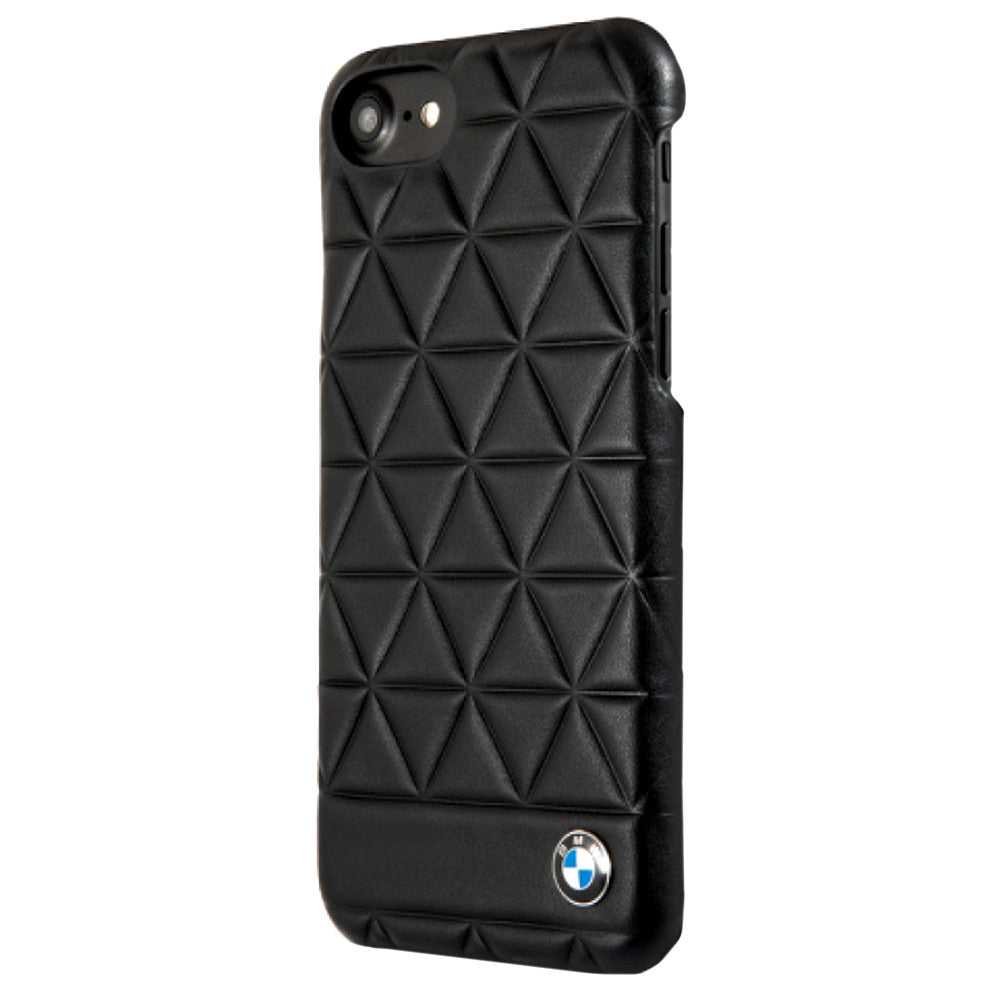 Чехол BMW Embossed Hexagon Real Leather Hard Case для смартфона iPhone 7 Plus ; 8 Plus — Black