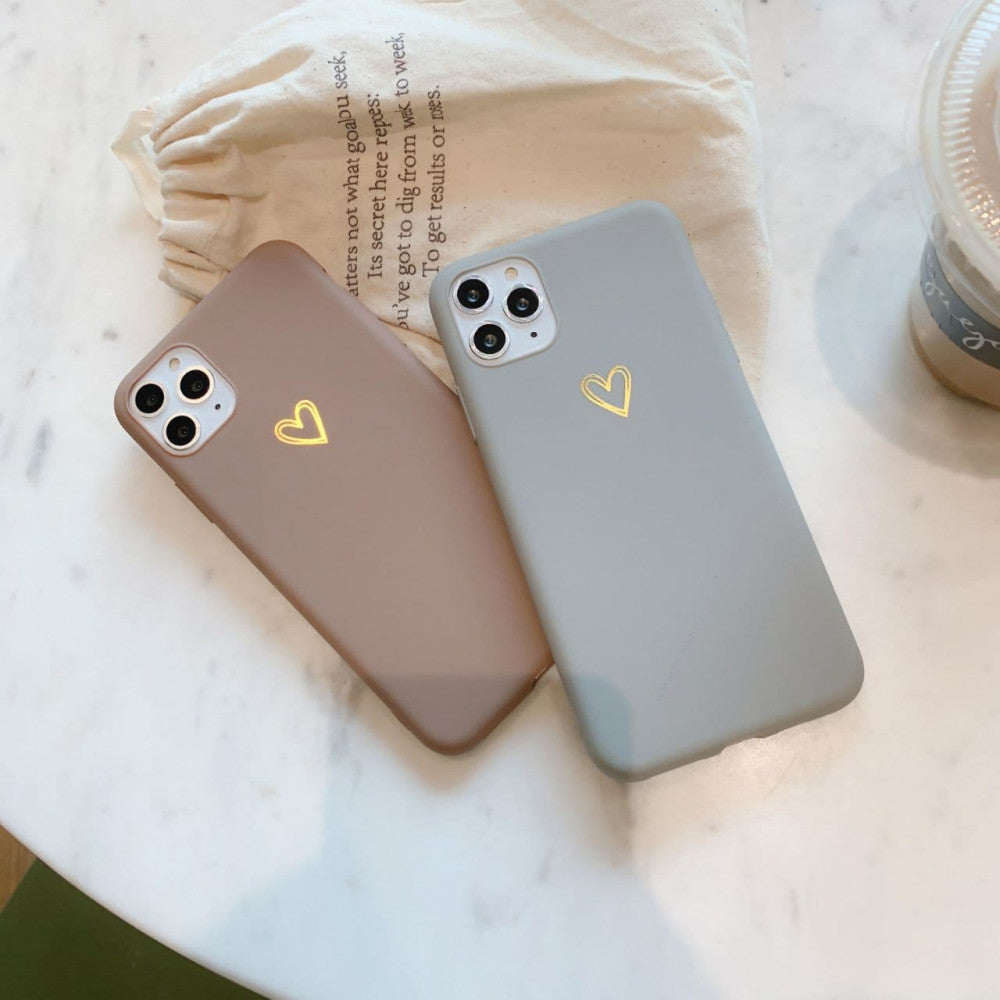 Ultra-thin soft heart-shaped pattern TPU Case  — iPhone 12 Pro 6.1"  — Gray