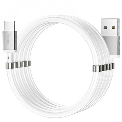 Кабель USB C 2.4A (1m) — Hoco U91 Magnetic — White