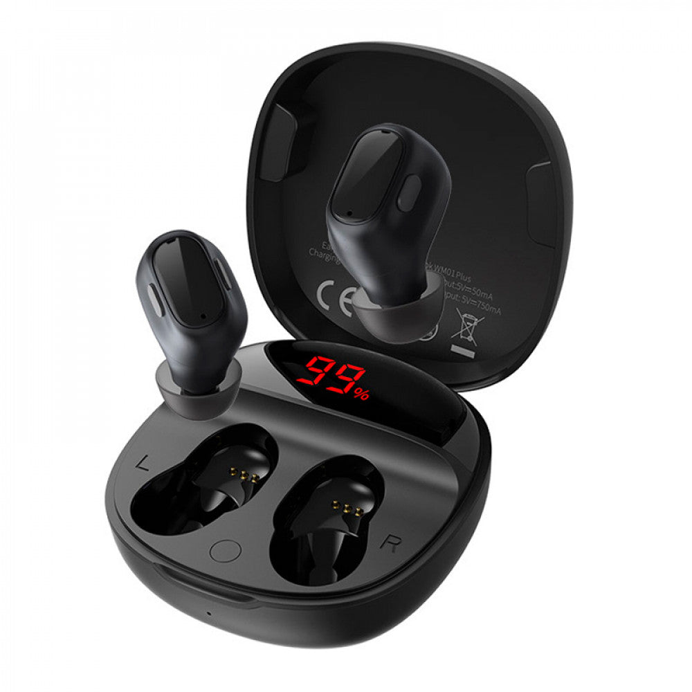 Bluetooth гарнітура TWS — Baseus (NGWM0100) EncokPlus — NGWM010001 Black