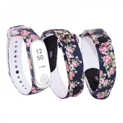 Ремінець Silicone Flowers Design — Xiaomi Mi Band 2