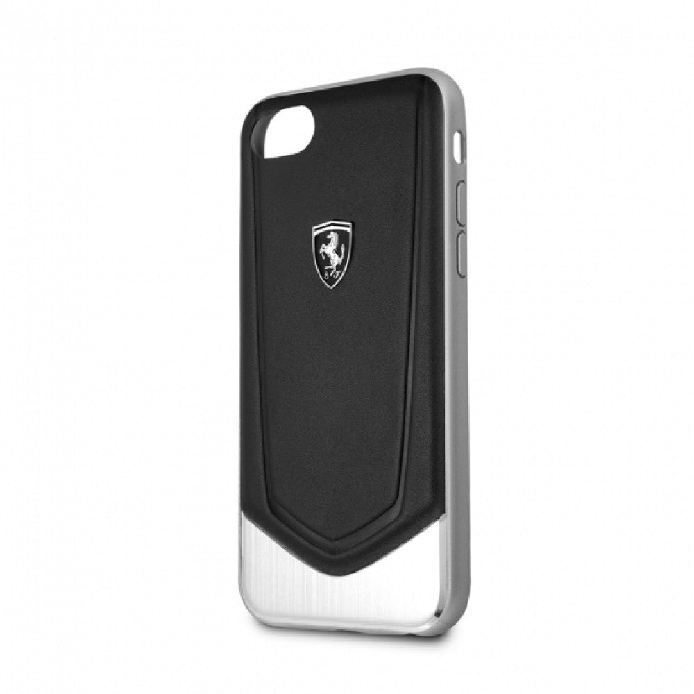 Ferrari Heritage Aluminium V Stripe Hard Case — iPhone 7 Plus ; 8 Plus — Black