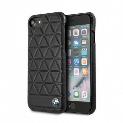 Чехол BMW Embossed Hexagon Real Leather Hard Case для смартфона iPhone 7 Plus ; 8 Plus — Black