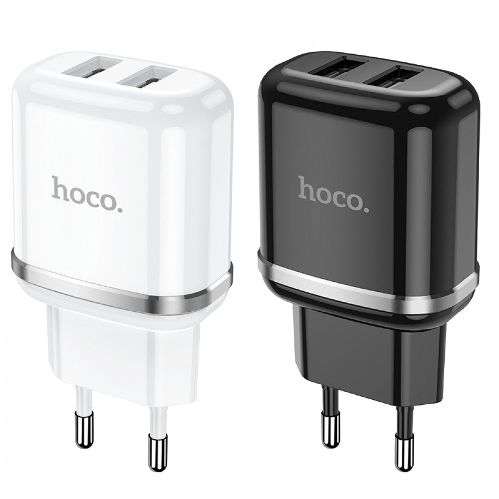 Home Charger | 2.4A | 2U — Hoco N4 — Black