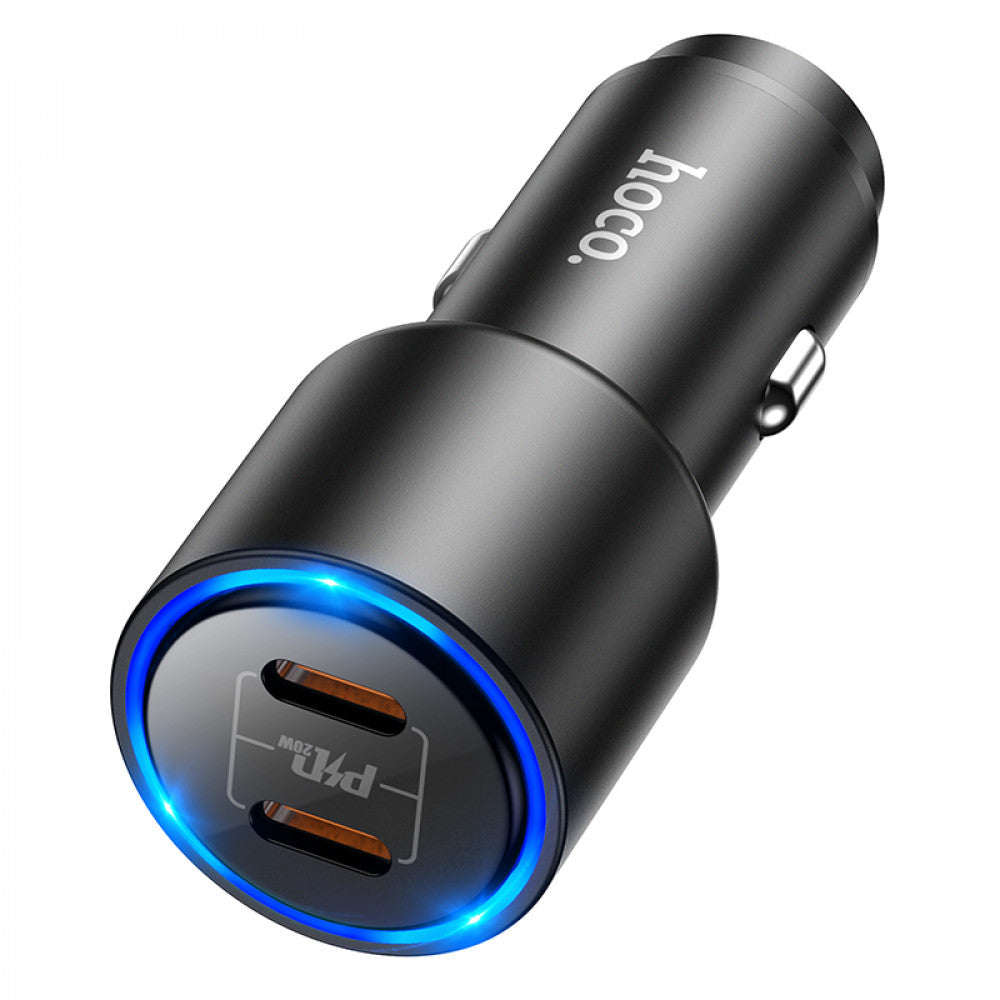 Car Charger | 40W | 2 PD — Hoco NZ3 — Black