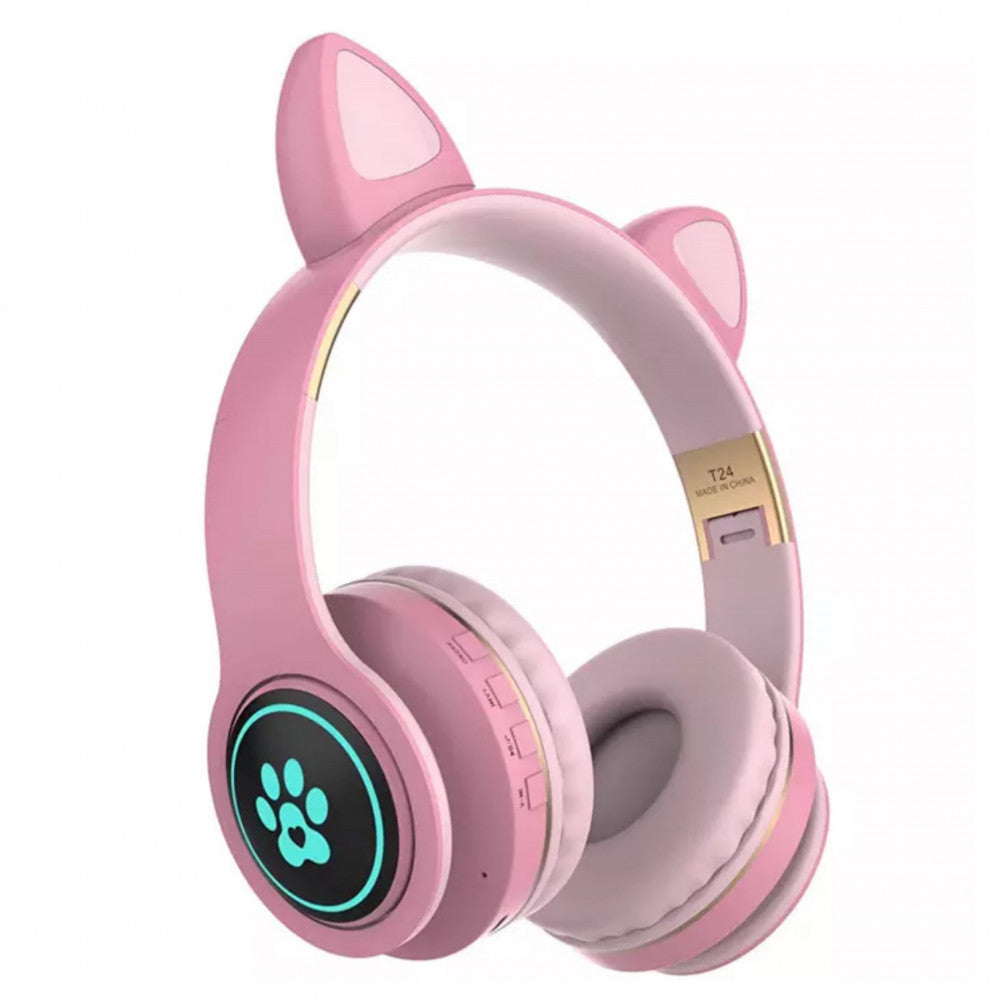 Навушники Bluetooth — TUCCI T24 LED — Pink