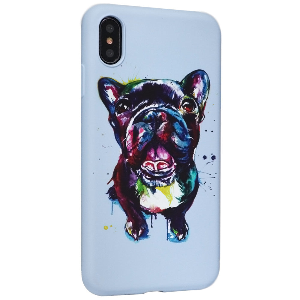 Bright Style Silicone Matte Case — iPhone X ; XS — Dog 2