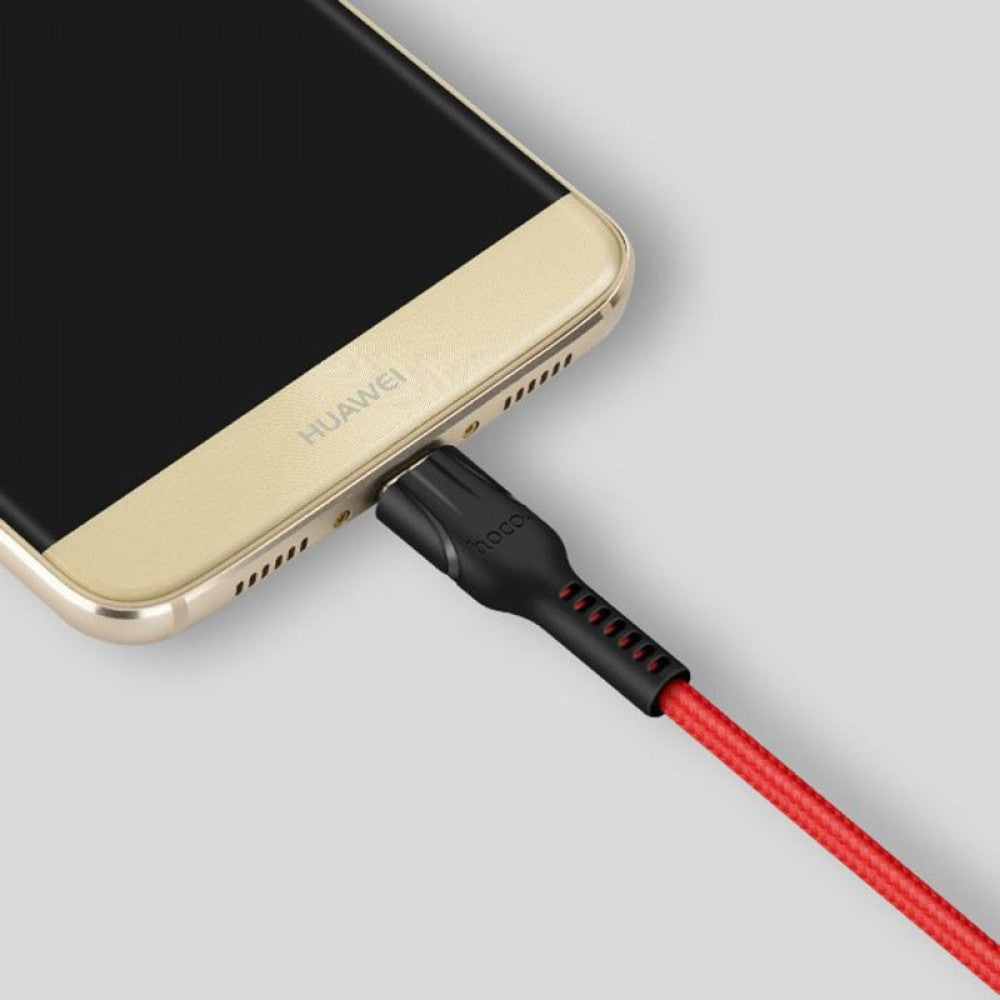 Кабель USB C 2.4A (1.2m) — Hoco U31 — Black