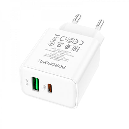 Home Charger | 20W | PD | QC3.0 — Borofone BA67A — White