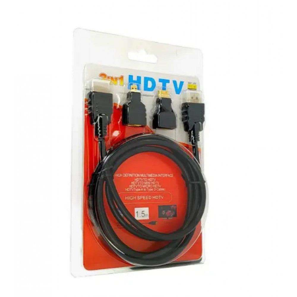 HDMI Кабель (1.5m) 3 in 1