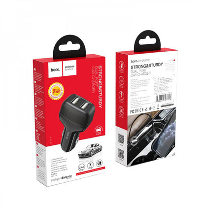 Car Charger | 2.4A | 2U — Hoco Z36 — Black