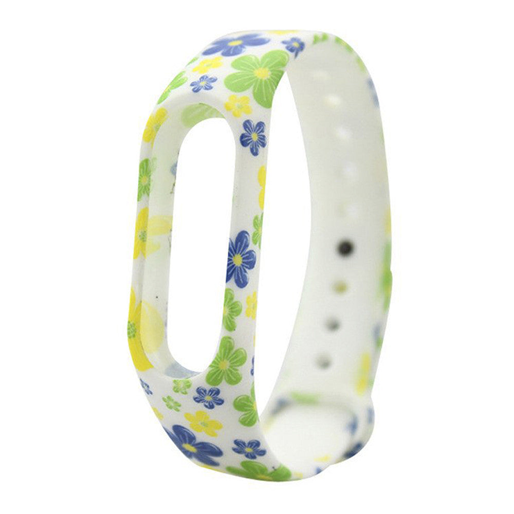 Ремінець Silicone Flowers Design — Xiaomi Mi Band 2