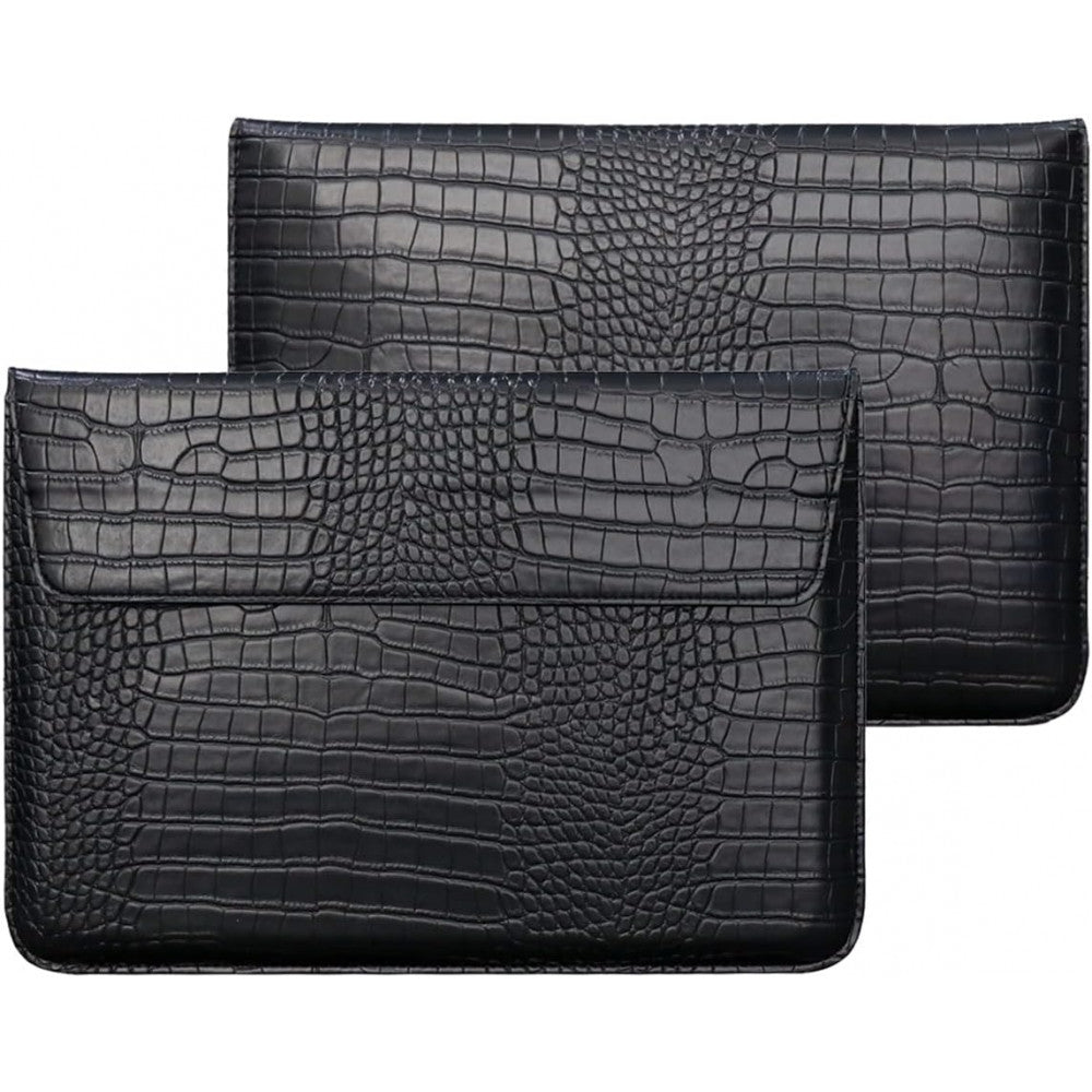 PU Sleeve Case Crocodile — MacBook 13,3 — Black