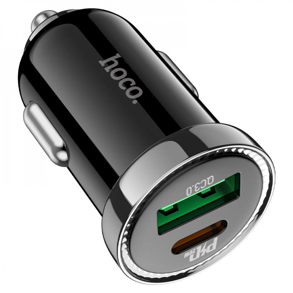 Car Charger | 20W | PD | QC3.0 — Hoco Z44 — Black