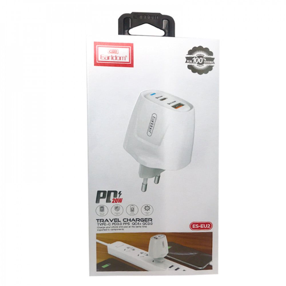 Home Charger | 20W | 1U | PD — Earldom ES-EU2