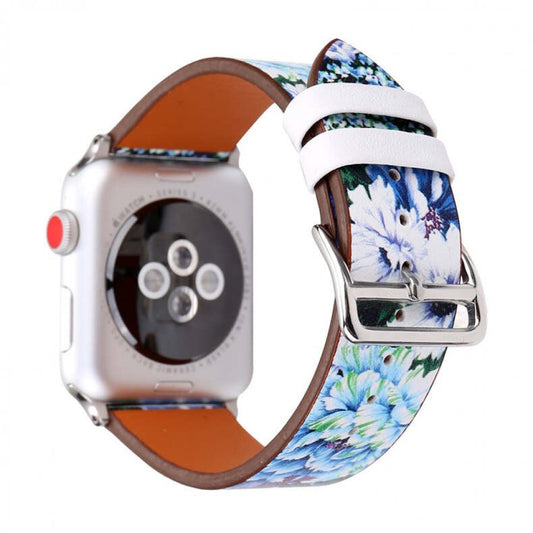 Ремінець Leather Series Flower Pattern — Apple Watch 42 mm | 44 mm | 45 mm | 49 mm — Jacquard Cotton