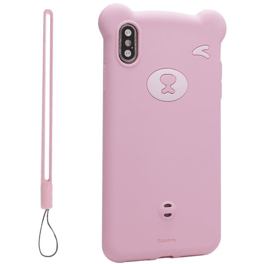 Baseus Bear Silicone Case — iPhone X ; XS — Pink