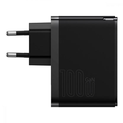 Home Charger | 100W | GaN5 | 1U | 1C | C to C Cable (1m) — Baseus (CCGP090) Pro Fast Charger — CCGP090201 Black