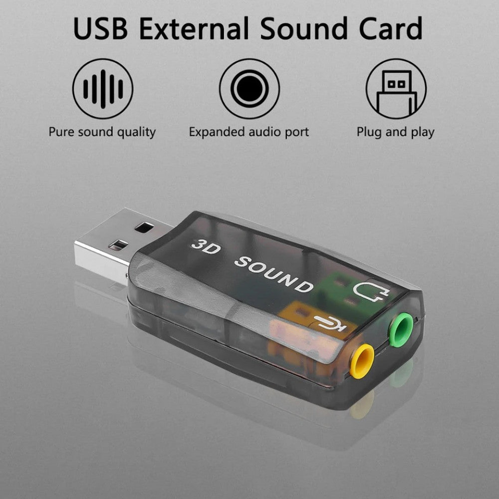 Звуковой мини-интерфейс (карта) USB 3D Sound 5.1