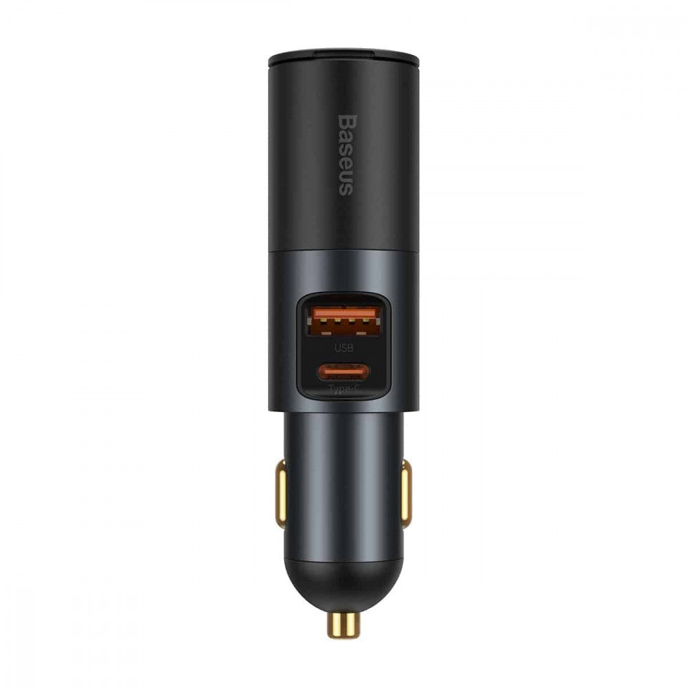 Car Charger | 120W | 1U | 1C — Baseus (CCBT-C0G) Share Together Fast Charge with Cigarette Lighter Expansion Port Gray